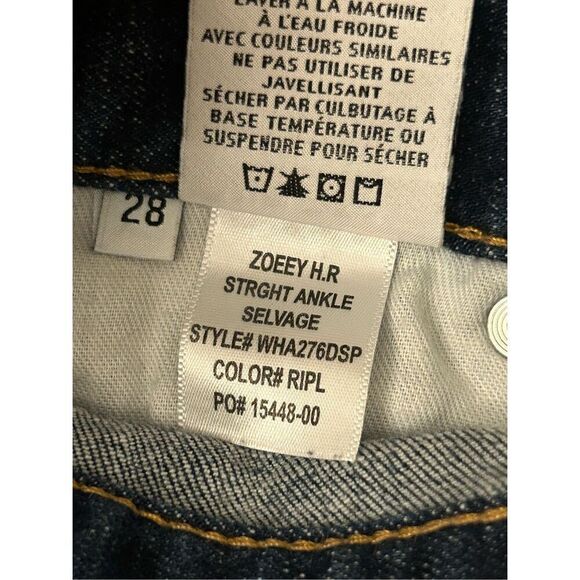 NWT Hudson Selvage High Rise Zoeey Ankle Straight Jeans 28 - Picture 11 of 11